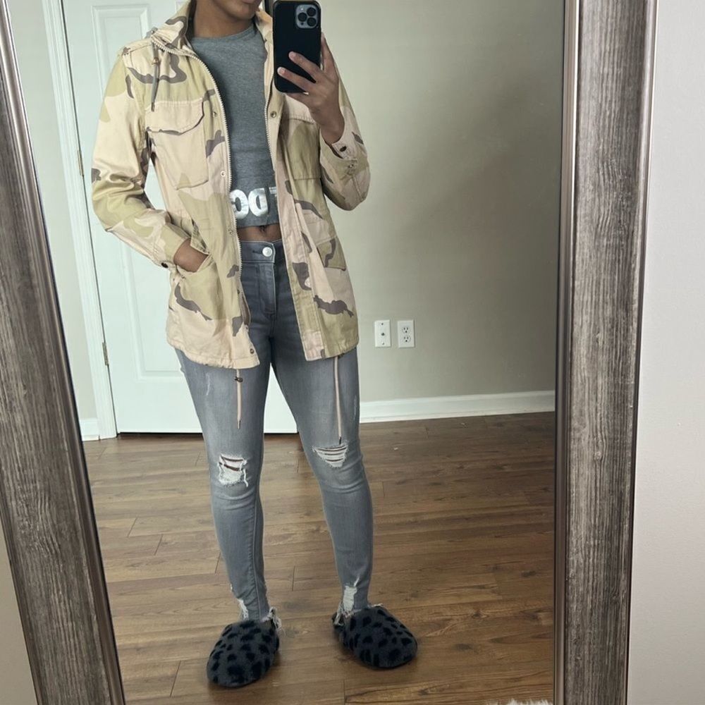 006 Forever 21 Camo Army Fatigue Utility jacket